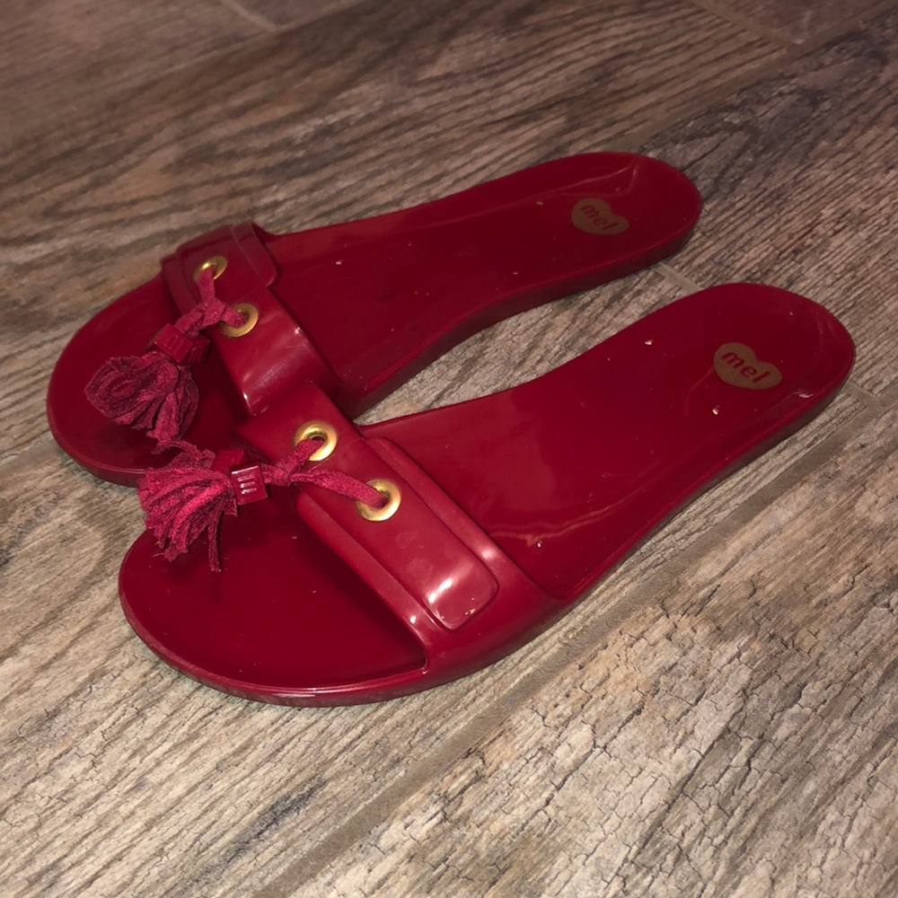 Red Jelly Sandals